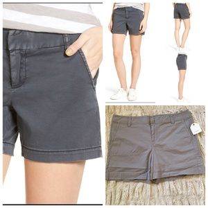 Caslon Cotton Blend Twill Shorts 5 inches grey.